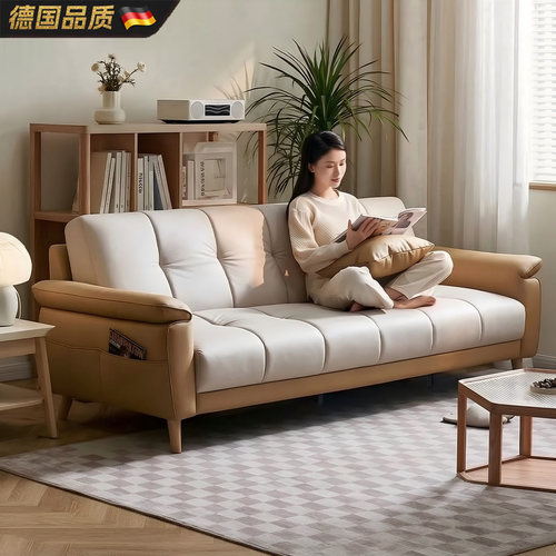 客厅小户型折叠两用布艺沙发床