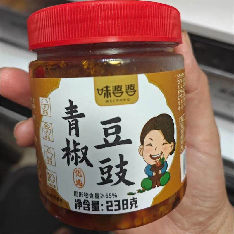 青椒豆豉酱湖南传统美食特产辣椒酱风味豆豉酱农家手工酱豆拌菜面