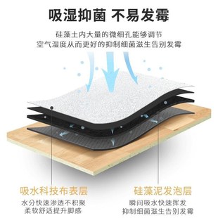 厨房专用硅藻泥软垫地垫吸水吸油B防滑脚垫防水防油免清洗门口地