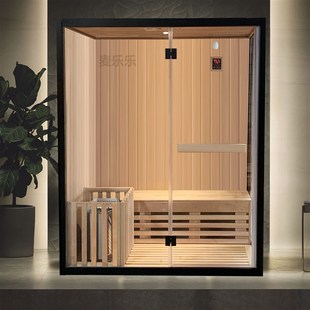 家用桑拿房汗蒸房商用别墅芬兰桑拿浴房铁杉木香柏木干蒸房定制