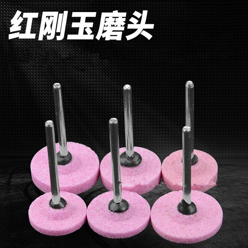 砂轮磨头抛d光打磨工具火石仔圆柱沙轮电动电钻电磨头6mm柄金刚石