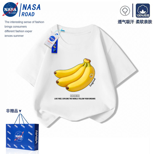 NASA水果T恤儿童短袖夏季上衣