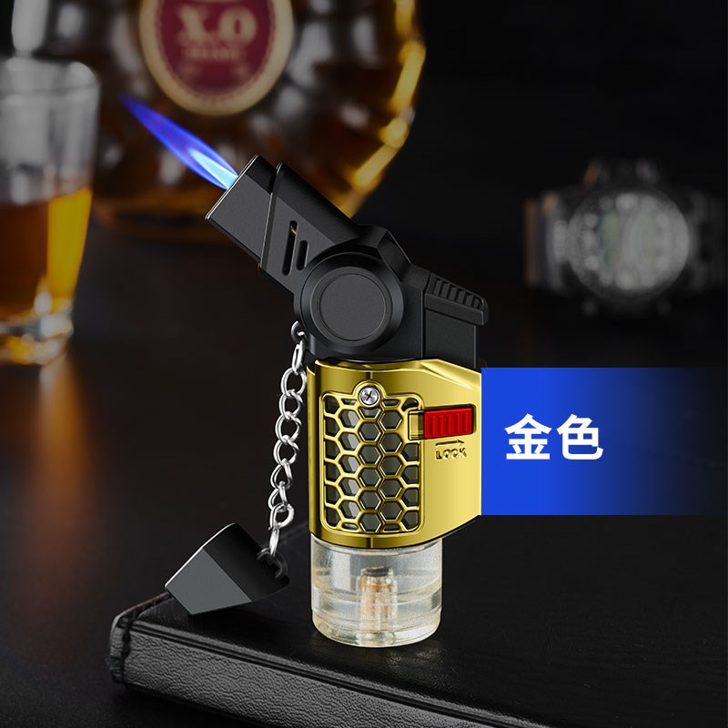 新款防风直冲充气火机艾炙点火器点艾条L雪茄香熏金属焊枪喷枪点