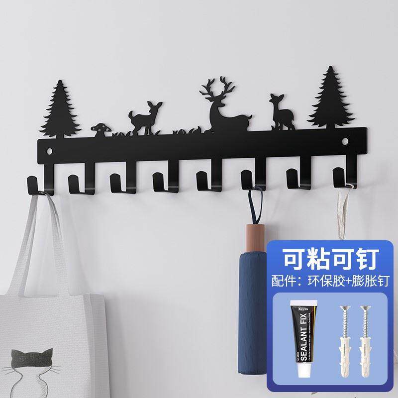 速发入户挂意墙衣服挂钩进户门挂的创衣壁挂架饰个性挂包置物架