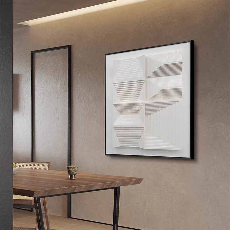 速发简约抽象餐厅卧室装饰画几何客厅挂画方形艺术沙发背景墙壁画