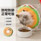 猫咪项圈卡通汉堡伊丽莎白圈绝育术后防舔防护可调节头套宠物用品