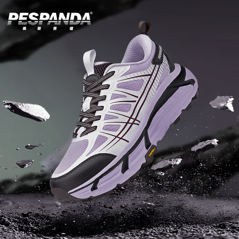 佩斯熊猫秋季新款透气户外越野跑鞋男女款缓震防滑耐磨休闲运动鞋