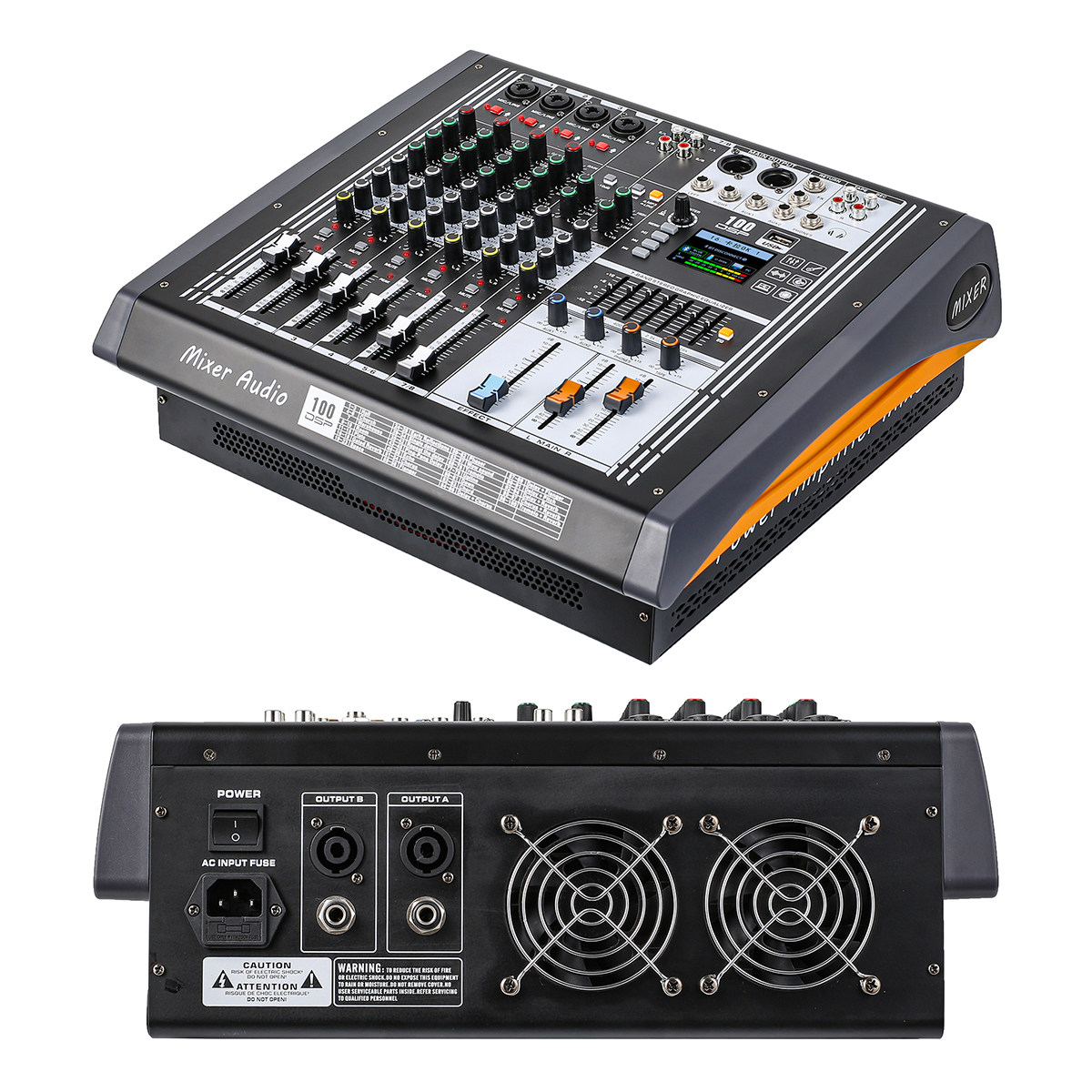 专业8路调音台带功放400w*2混响效果dj酒吧舞台婚庆工程混音