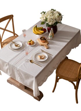 快速发货法式蕾丝桌布北t欧高档镂空白色餐桌布艺欧式奢华长方形