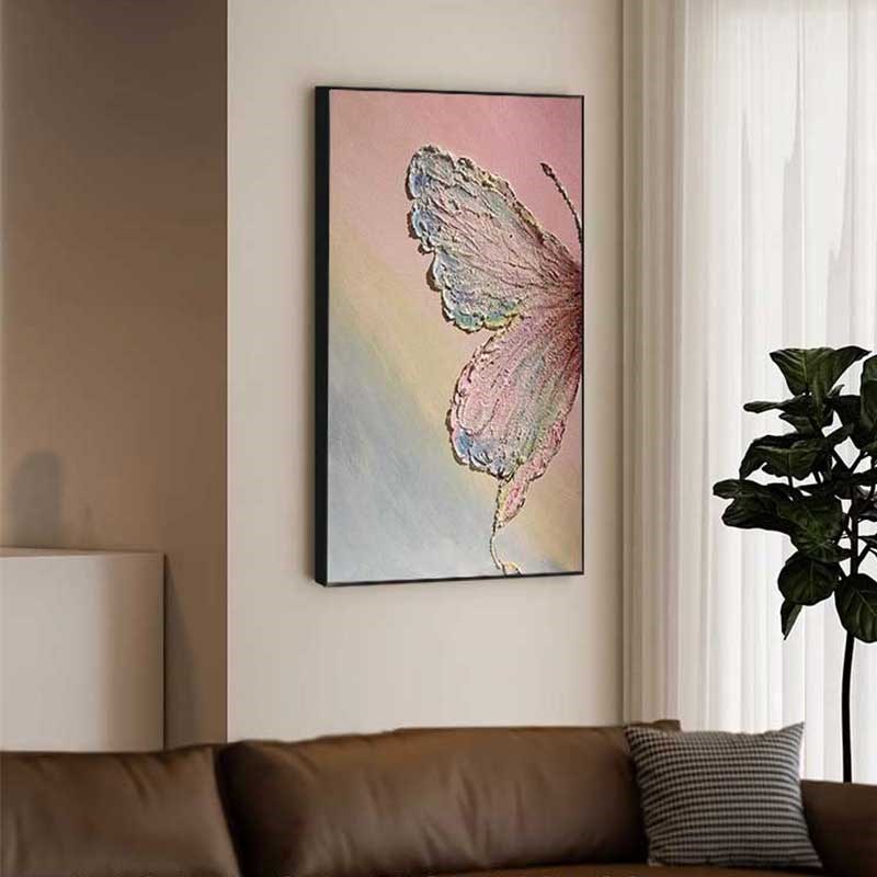 现货速发蝴蝶立体肌理玄关装饰画温馨客厅沙发背景墙餐厅过道走廊图片