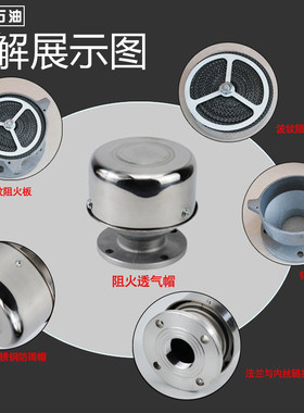 铝合金阻火透气i帽油罐放气阀加油站油罐呼吸阀油库量油孔阻火器