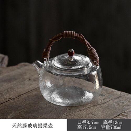 日式电陶炉煮茶器家用烧水壶耐热玻璃茶X壶加厚提梁壶