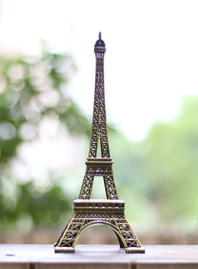 法国巴黎埃菲尔铁塔摆件艾菲尔铁塔金属模型旅Q游纪念品家居装饰