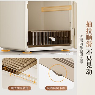 海兴化妆品收纳盒口红护肤品置物架防尘桌面大容V量梳妆台化妆柜