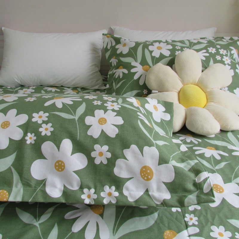 田园老粗布床单纯棉加厚小帆布被单1.2/1.5/1N.8/2m双人睡单不起