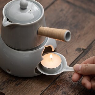 墨守 冰灰温茶炉蜡烛煮茶底座陶瓷功夫茶具茶壶保温W茶炉围炉煮茶