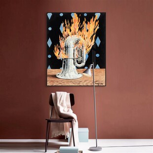 达利装饰画超现实主义艺术挂画美A式轻奢客厅卧室壁画复古抽象油