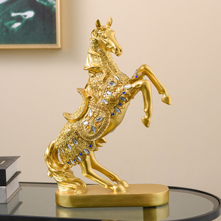 欧式马到成功酒柜装饰品摆件玄关隔断客厅办公室桌面Z家居工艺品