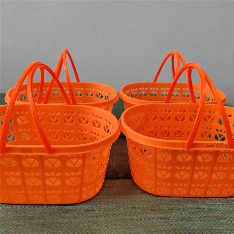 新料5斤枇杷篮塑料n篮李子杏子水果蓝砂糖橘筐子黄皮果桔色手提篮,商业/办公家具,蔬菜篮/水果篮,淘宝优惠券,粉丝福利购,淘宝优惠卷