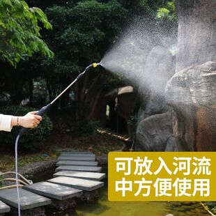 充电式电动喷壶洗车抽水浇花洒水喷雾器园艺水枪喷枪消Y毒喷药家