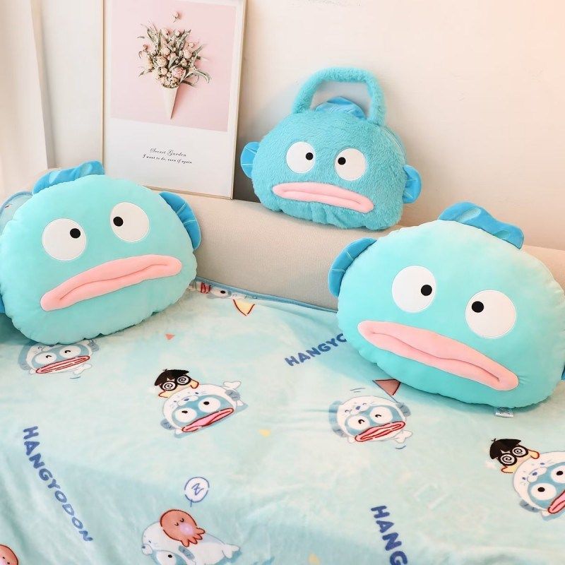 汽车毯丑鱼毛绒抱枕毯人鱼抱枕沙F发靠垫手提包空调毯午休小毛,居家布艺,抱枕被,淘宝优惠券,粉丝福利购,淘宝优惠卷