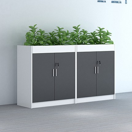 花槽柜屏风隔离柜隔断柜矮u柜办公室区中间文件柜带锁置物架隔断