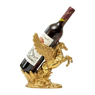 美式全铜轻奢f高档马到功成 葡萄红酒架摆件酒柜装饰品餐边柜摆设