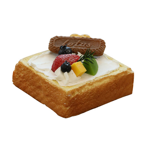 仿真厚片吐司f烤面包 烘焙橱窗装饰摆件 早餐面包道具 摄影用品