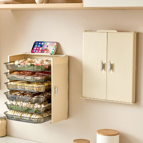 火锅备菜盘e家用厨房免打孔壁挂折叠菜架桌面多功能沥水配菜盘塑