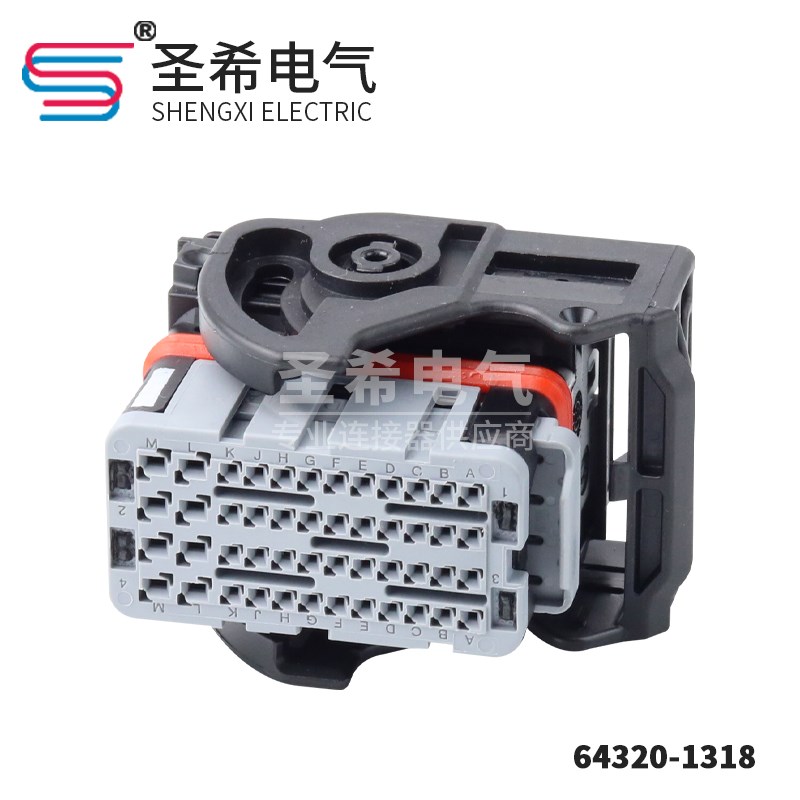 Molex643201318连接器64320-1318插针塑壳针座插针48Pin灰色
