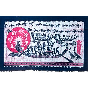 广西壮族特色民间民俗风情活动场景蜡染画 铜鼓节装饰画布艺挂画