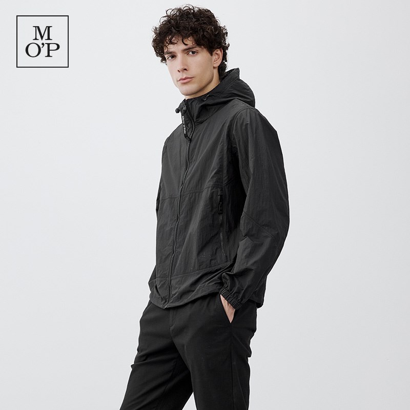 Marc O'Polo/MOP 春季新款气质轻薄宽松户外百搭连帽防晒服男外套