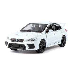 30斯巴鲁WRXSTI赛车模型回力仿真音效赛车合金模型男孩
