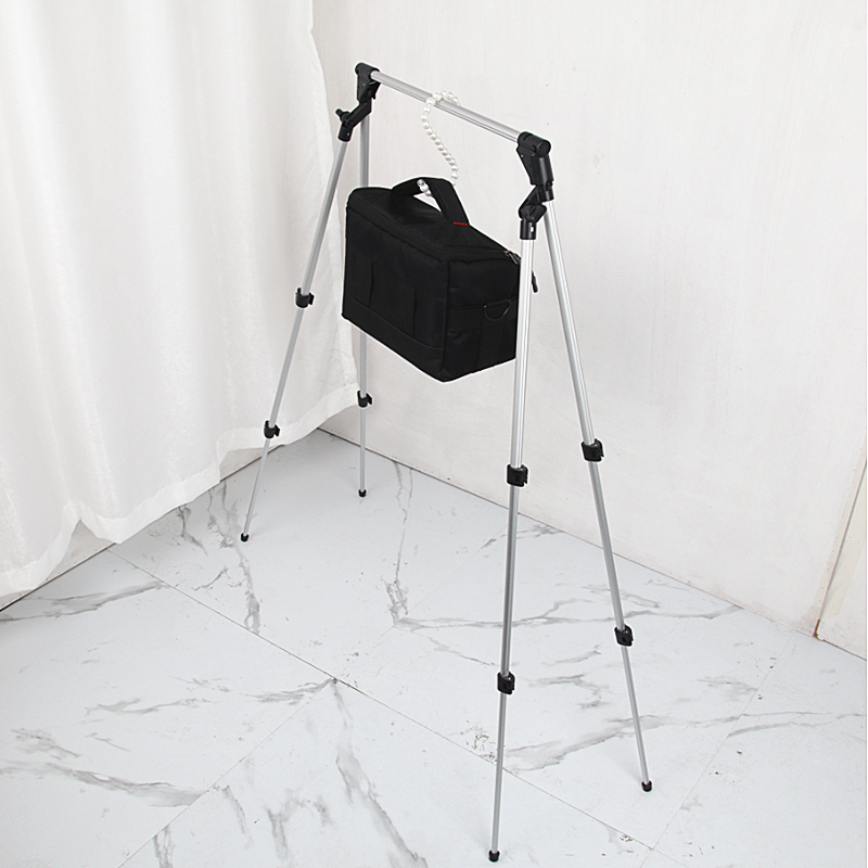 迷你便携旅行晾衣架可伸缩折叠铝合金晾衣杆阳台T移动置地晒挂衣