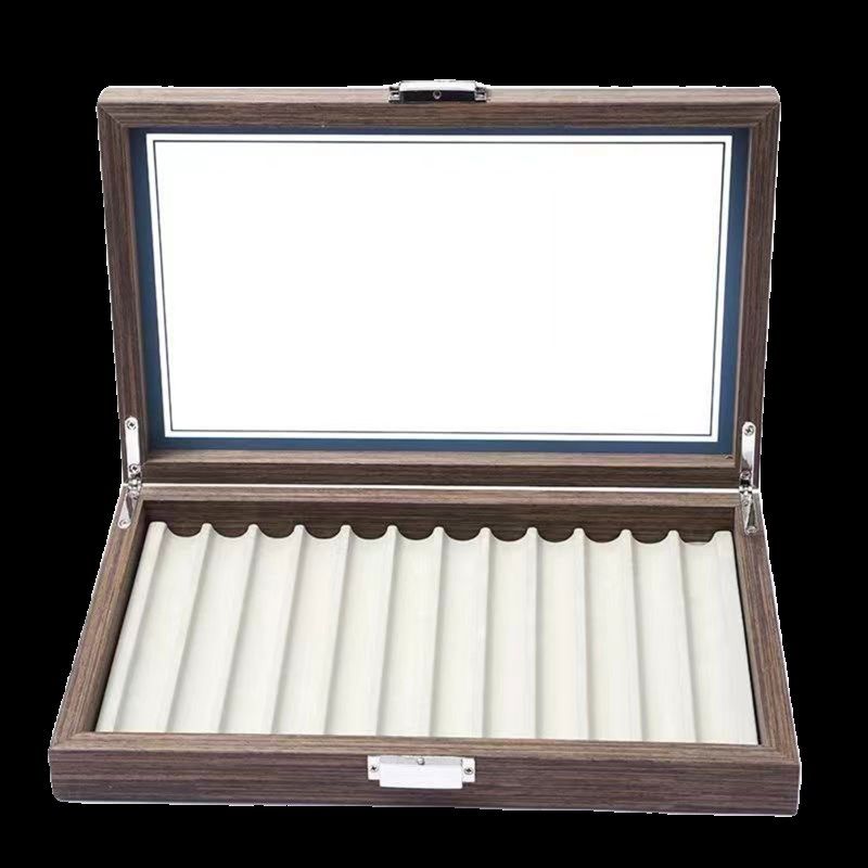 钢笔收纳a整理盒/黑胡桃木质12孔实木质感复古笔盒陈列收藏展示盒,文具电教/文化用品/商务用品,文具整理盒,淘宝优惠券,粉丝福利购,淘宝优惠卷