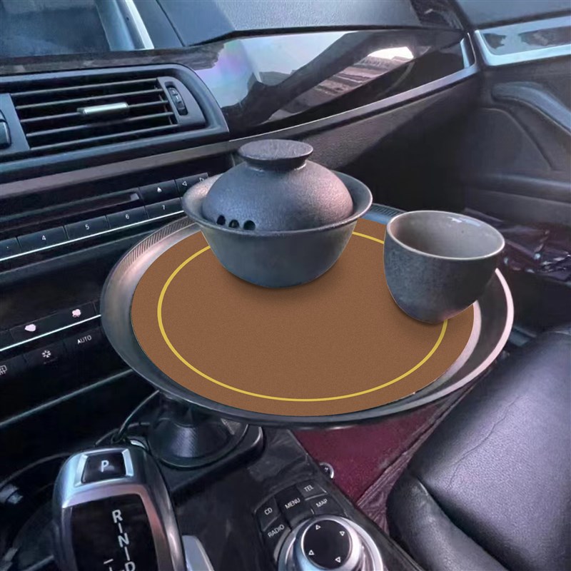 车载手机支架杯架l位餐盘托盘汽车水杯位饮料咖啡桌食品置物小餐