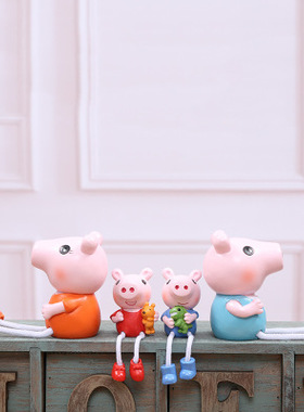 可爱精品吊脚娃娃存钱罐 高品质树D脂礼品吊腿隔板电视机客厅摆件