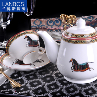 创意茶壶咖啡壶创意欧式凉水壶陶瓷壶酒店饭店X餐厅摆台配套