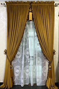 复古宫廷绑绳美式欧n式法式窗帘绑带挂球金色红色墨绿色装饰穗包