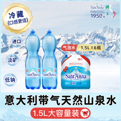 圣安娜1.5L*6瓶*2箱气泡水