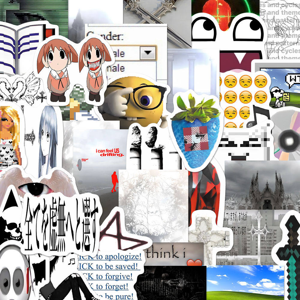 160张亚元素美式复古创意贴纸个性千禧风氛围感装饰手机手账贴画,文具电教/文化用品/商务用品,贴纸/立体贴纸,淘宝优惠券,粉丝福利购,淘宝优惠卷