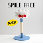 喵川铺子emoji表情包剑麻猫抓板耐磨不掉屑立式 猫抓柱麻绳