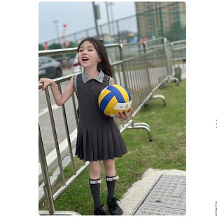 女童连衣裙POLO裙儿童洋气学院风女孩jk裙夏季公主裙宝宝夏装裙子