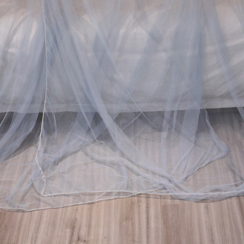 艾润天地杆家用圆顶吊顶蚊帐免安装公主吸顶1.2/1.5/1.8m床蚊帐