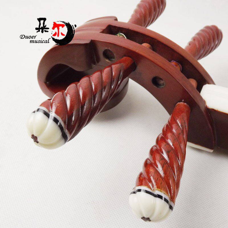 梵巢牌弹拨民族乐器红花梨木铜品骨花柳琴手工制作赠配件拨片弦盒