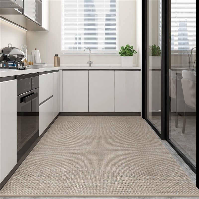 编织纹厨房吸水吸油地垫可裁剪满铺大面积防滑耐脏地毯家用踩脚垫