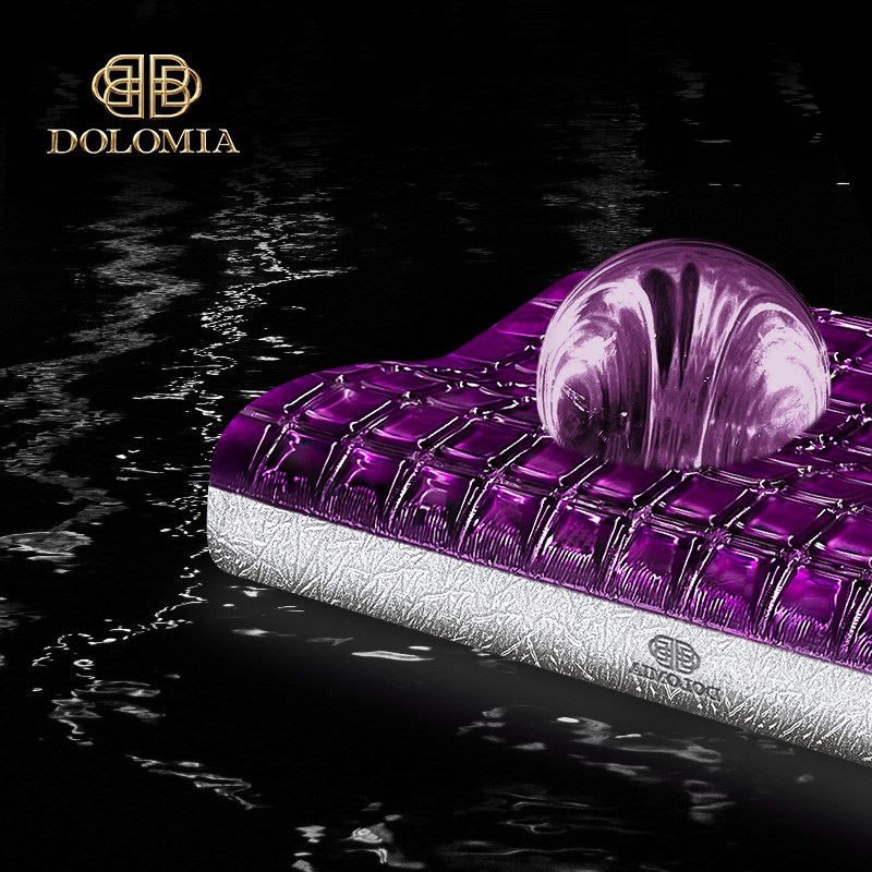 Dolomia雪脂紫珀高低凝胶枕慢回弹记忆棉枕头理护颈椎枕成人专用