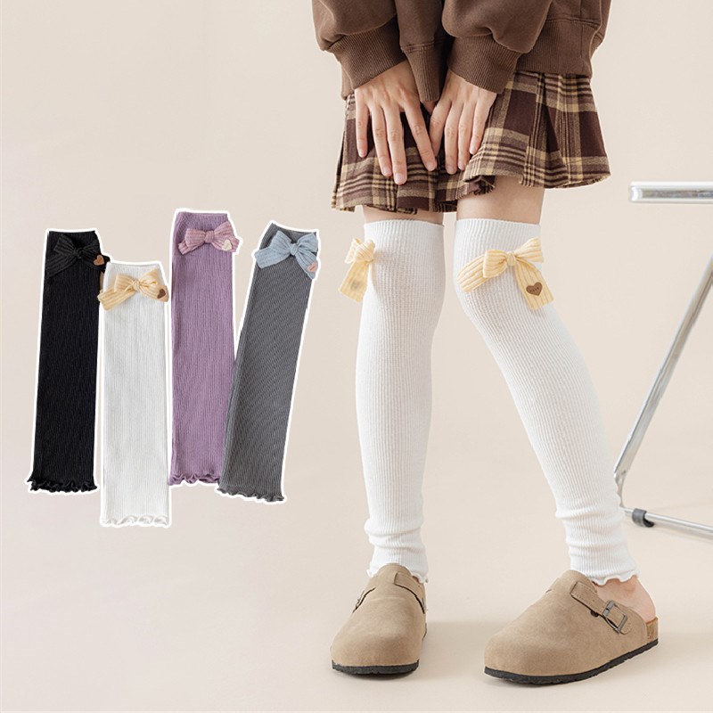 女童袜套春秋季薄款儿童过膝盖长筒袜学生高筒袜护膝纯棉大腿袜