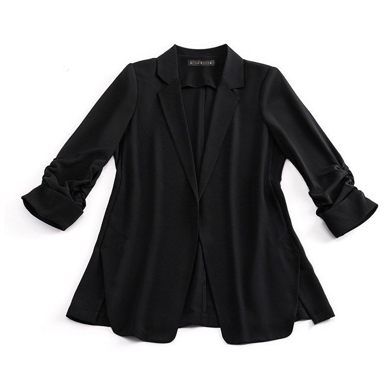 胖mm大码薄款气质小西装外套女时尚休闲防晒职业西服上衣200斤夏