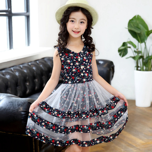 女童装连衣裙2019新款儿童碎花公主裙夏天小学生衣服夏季女孩裙子